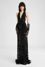 Load image into Gallery viewer, Mermaid gown in Chantilly lace with tonal crystals
