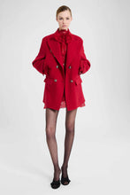 Load image into Gallery viewer, Short shirt dress in tulle with exclusive lace embroidery and hand-applied Rebrodé appliqués
