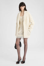 Load image into Gallery viewer, Short silk satin lingerie dress with Rebrodé lace
