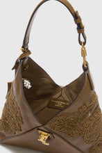 Load image into Gallery viewer, Clio Mini Hobo Bag in Loden Green Vintage Nappa Shearling
