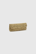Load image into Gallery viewer, Baguette clutch in couture lamé lace with crystals
