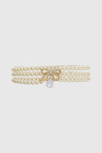 Load image into Gallery viewer, Pearl choker with sculptural bow and crystal
