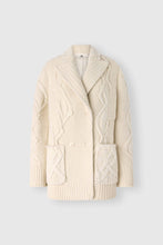 Load image into Gallery viewer, Oversized cardigan coat in pure virgin wool and lace
