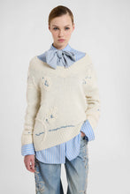 Load image into Gallery viewer, Pure Cashmere Sweater with Handcrafted Couture Embroidery
