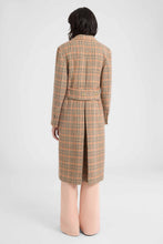 Load image into Gallery viewer, Virgin Wool Double-Breasted Checked Tailored Coat
