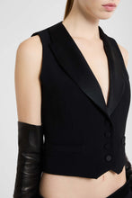 Load image into Gallery viewer, Tailored cady waistcoat with satin lapels

