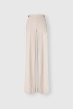 Load image into Gallery viewer, Wide-leg tailored trousers with heraldic buttons
