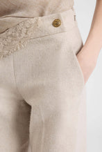 Load image into Gallery viewer, Wide-leg tailored trousers with heraldic buttons
