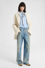 Load image into Gallery viewer, Couture baggy jeans with embroidery and crystals
