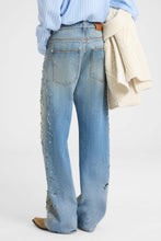 Load image into Gallery viewer, Couture baggy jeans with embroidery and crystals

