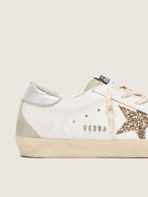 Load image into Gallery viewer, Super-Star Leather Upper Suede Toe and Spur Glitter Star Laminated Heel Metal Lettering
