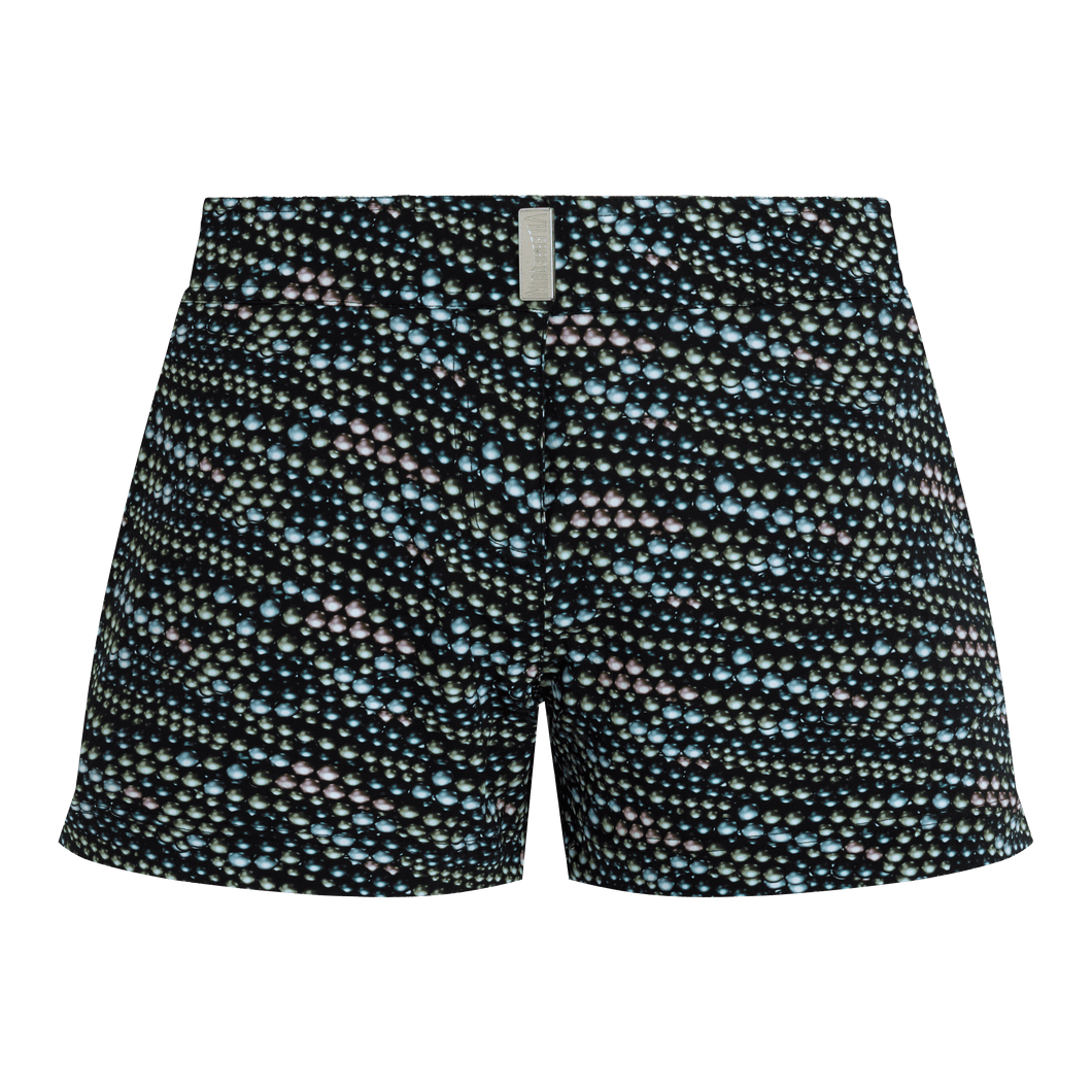 Stretch Flat Belt Swim Shorts Pearl