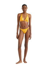 Load image into Gallery viewer, Halter Bikini Top Palm Leaves
