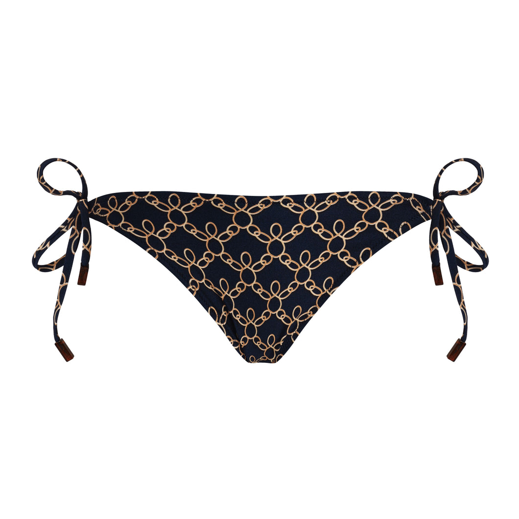 Side Tie Bikini Bottom Turtles Chain