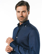 Load image into Gallery viewer, HANDMADE PIQUE KNIT ONE PIECE BUTTON DOWN COLLAR NAVY
