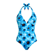 Load image into Gallery viewer, Halter One-piece swimsuit Poppies
