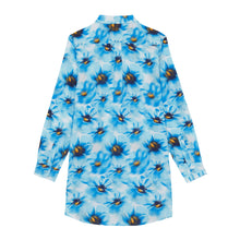 Load image into Gallery viewer, Cotton Voile Shirt Dress Poppies
