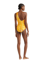 Load image into Gallery viewer, One-Shoulder One-piece Swimsuit Palm Leaves
