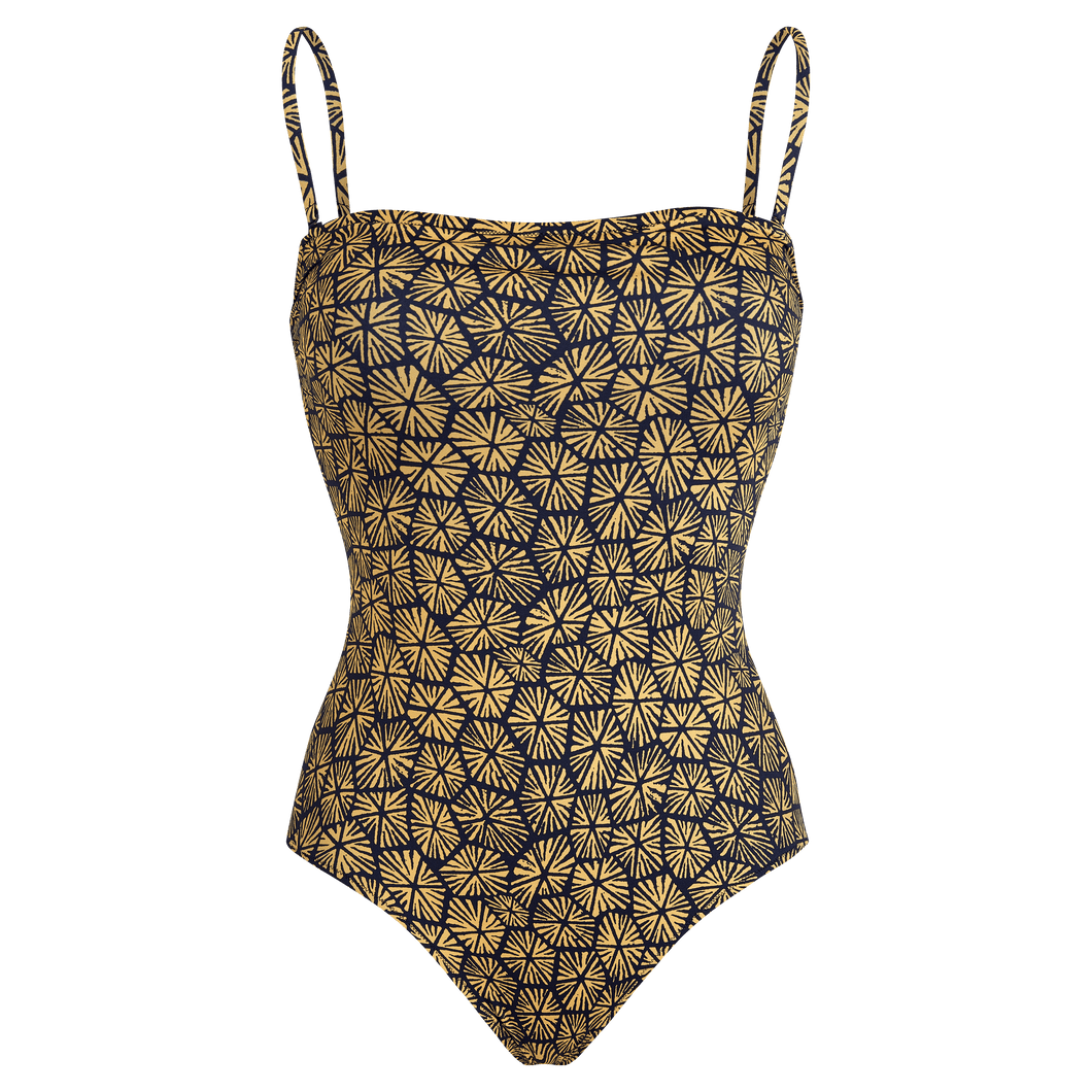 Bustier One-piece Swimsuit Carapaces