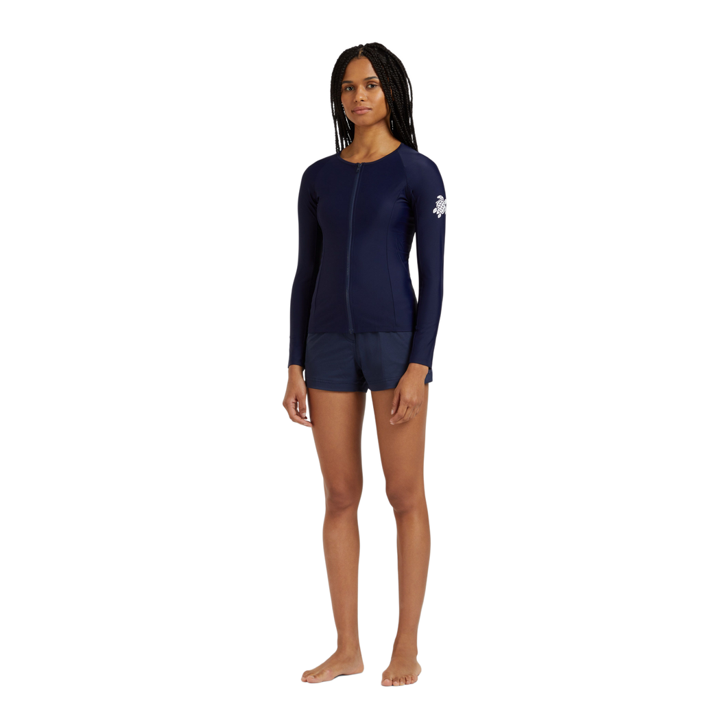 Long Sleeve Zipper Rashguard Solid