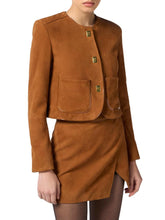 Load image into Gallery viewer, Jacket in suede with vinyl details
