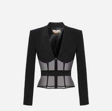 Load image into Gallery viewer, Jacket in crêpe and tulle fabrics
