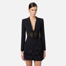 Load image into Gallery viewer, Jacket in crêpe and tulle fabrics
