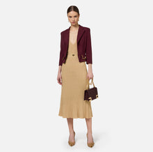 Load image into Gallery viewer, Cropped stretch crêpe jacket with chain
