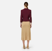 Load image into Gallery viewer, Cropped stretch crêpe jacket with chain
