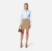Load image into Gallery viewer, Skirt in knit fabric with pockets and logoed buttons
