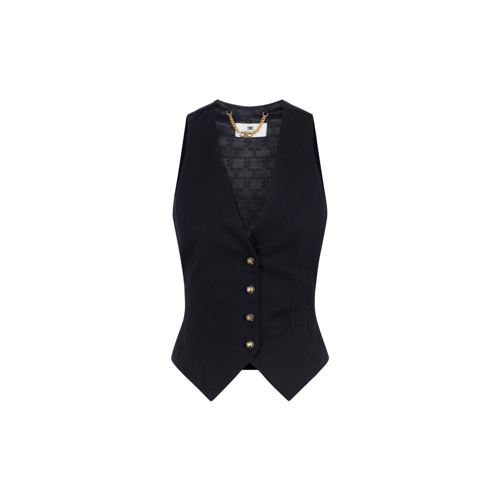 Cotton gabardine waistcoat