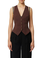 Load image into Gallery viewer, Cotton gabardine waistcoat
