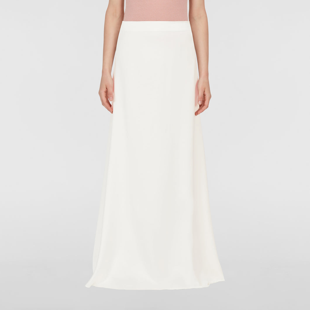 Long satin skirt
