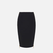 Load image into Gallery viewer, Midi skirt in crêpe fabric with zip
