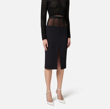 Load image into Gallery viewer, Crêpe skirt with tulle peplum
