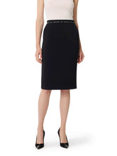 Load image into Gallery viewer, Skirt in crêpe fabric with logo ribbon
