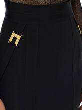 Load image into Gallery viewer, Skirt in bi-elastic fabric with jewel logo
