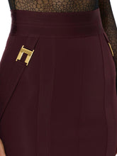 Load image into Gallery viewer, Skirt in bi-elastic fabric with jewel logo
