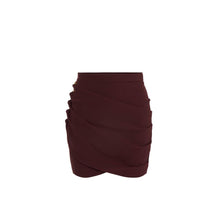 Load image into Gallery viewer, Skirt in lightweight crêpe fabric with jewel buttons

