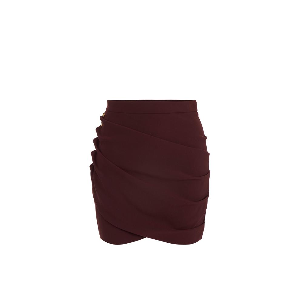 Skirt in lightweight crêpe fabric with jewel buttons