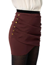 Load image into Gallery viewer, Skirt in lightweight crêpe fabric with jewel buttons
