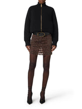 Load image into Gallery viewer, Skirt in tulle fabric with crocodile embroideries
