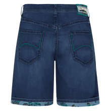 Load image into Gallery viewer, Denim Bermuda Shorts Tahiti Turtles
