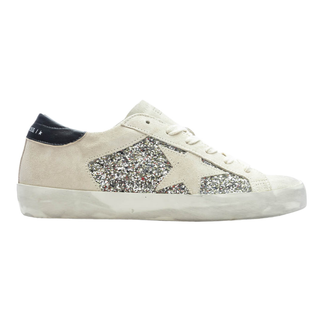 Golden Goose Superstar Glitter and Suede Upper Suede Toe GWF00103.F004150.82166