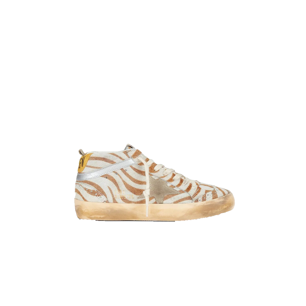 Golden Goose MID star devore zebra horsy upper suede beige/honey women