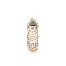 Load image into Gallery viewer, Golden Goose MID star devore zebra horsy upper suede beige/honey women
