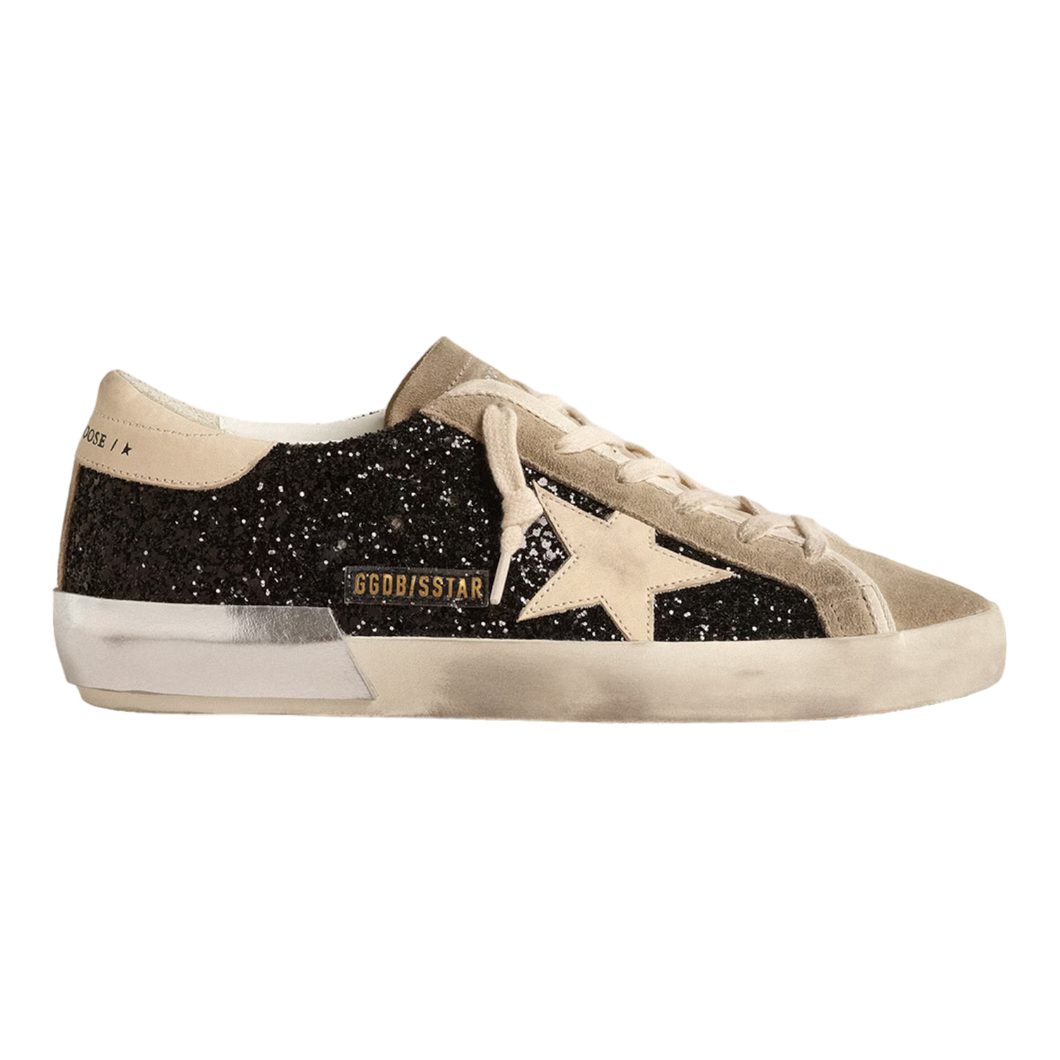 Golden Goose Superstar Glitter Upper Suede Toe Vintage Leather Star GWF00587.F004683.90401