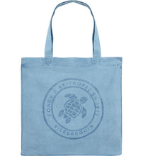 Load image into Gallery viewer, Linen Turtle Tote Bag Mineral Dye
