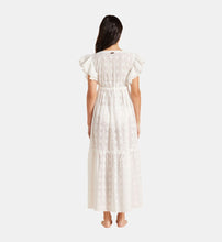 Load image into Gallery viewer, Long Cotton Dress Broderies Anglaises
