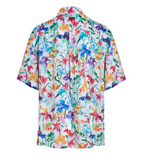 Load image into Gallery viewer, Women Viscose Bowling Shirt Happy Flowers
